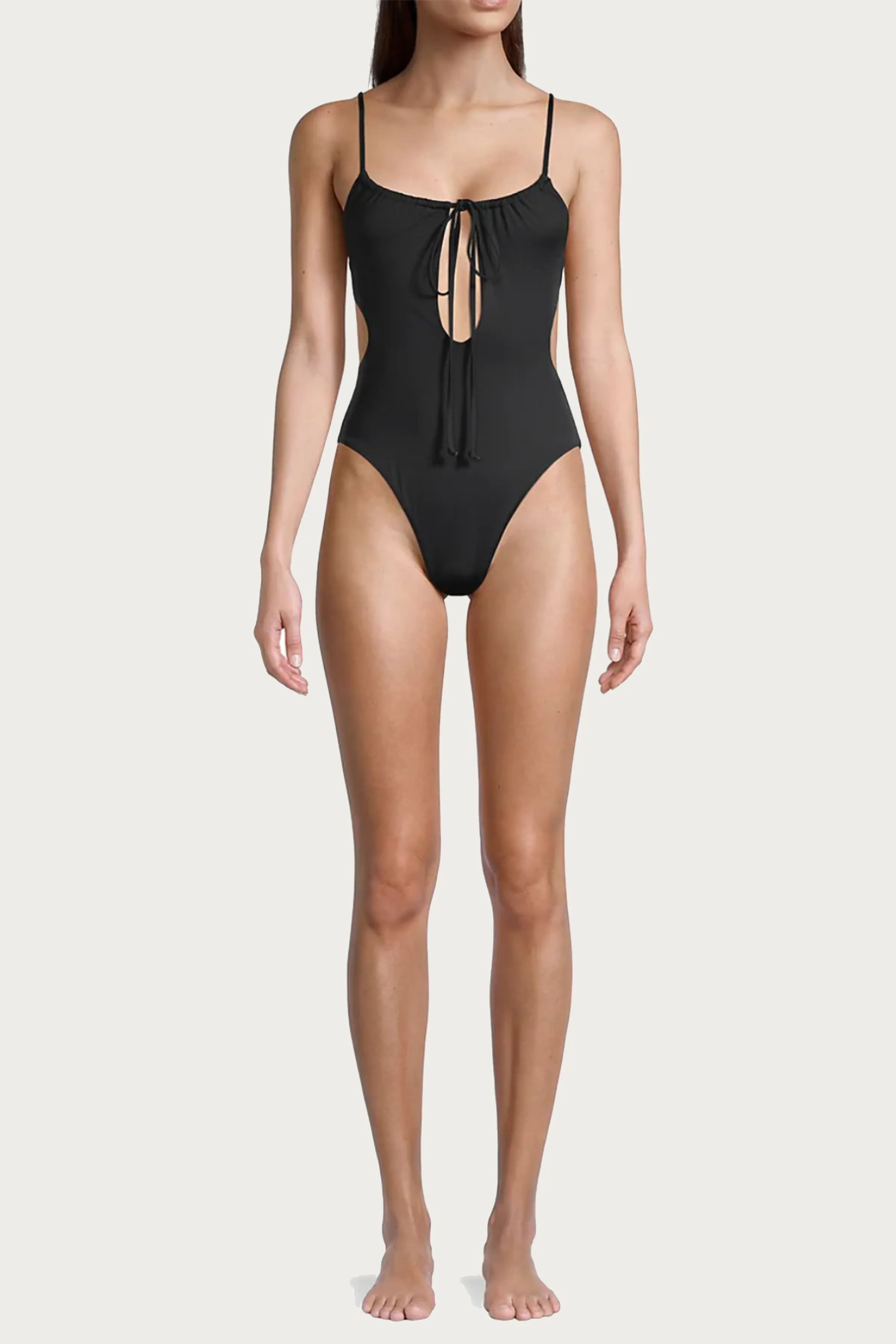 RUCHED CUTOUT ONE PIECE