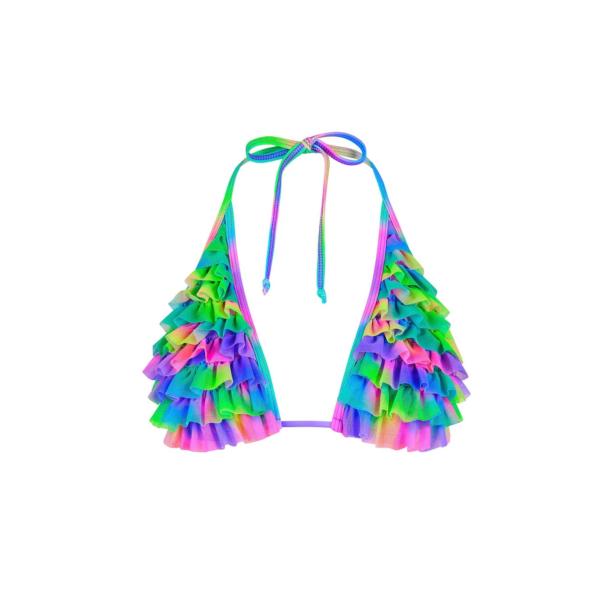 Ruffle Halter Bikini Top - Stardust
