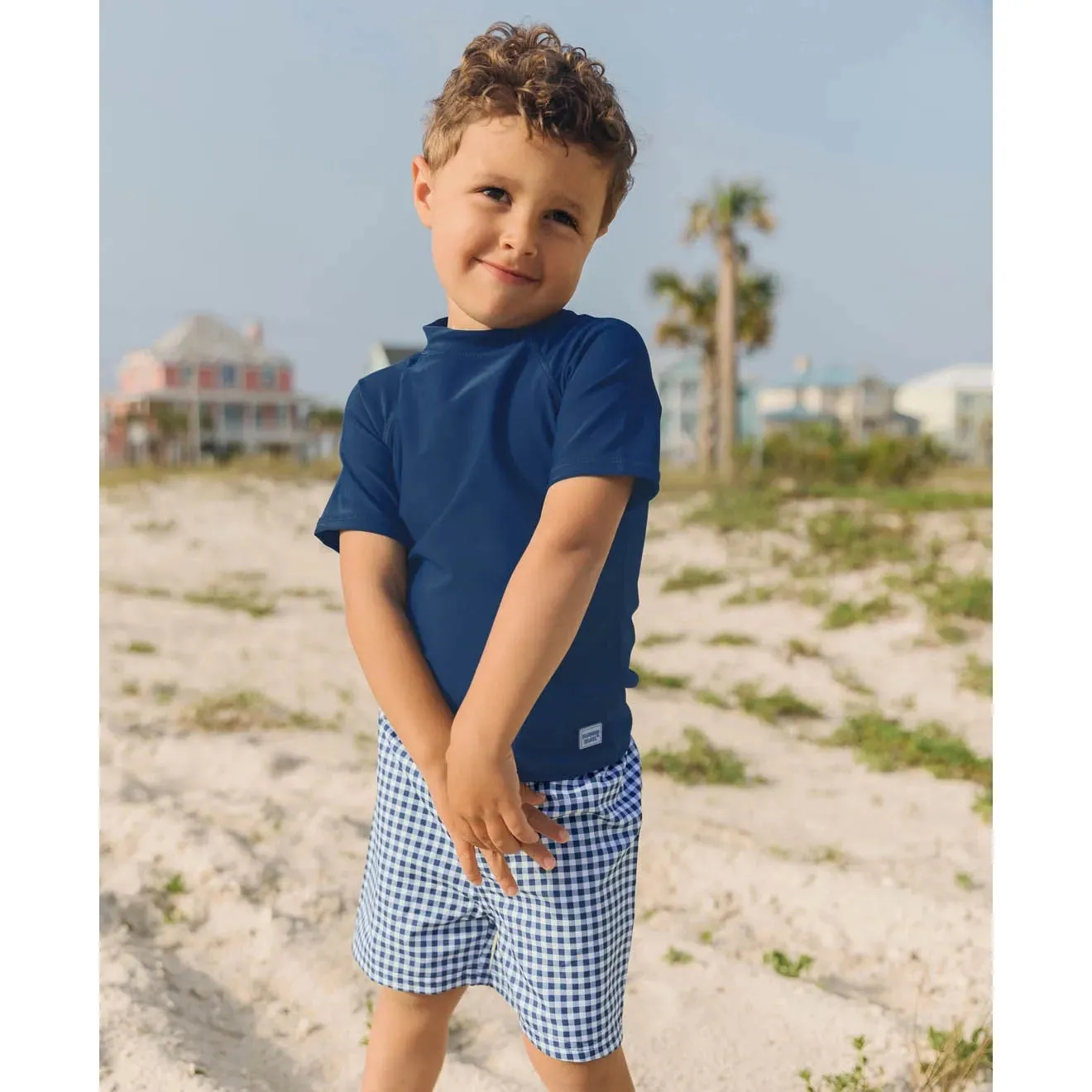 RuggedButts Navy Short Sleeve Rash Guard