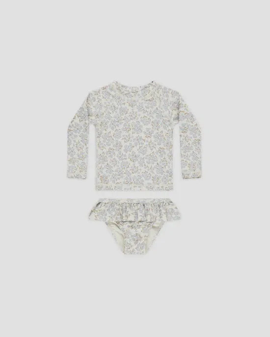 Rylee & Cru - Rashguard Set - Blue Ditsy