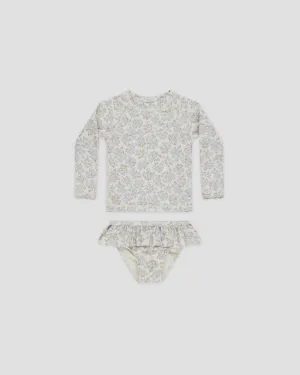 Rylee & Cru - Rashguard Set - Blue Ditsy