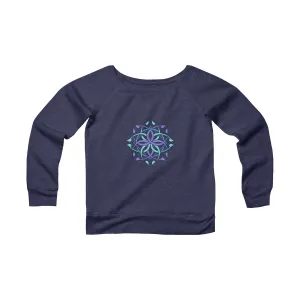 SACRED GEOMETRY <br>women's <br>sponge fleece <br>wide neck <br>sweatshirt