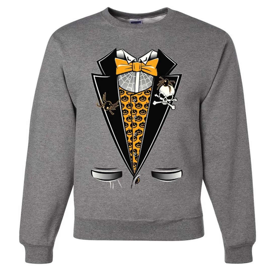 Scary Halloween Tuxedo Crewneck Sweatshirt