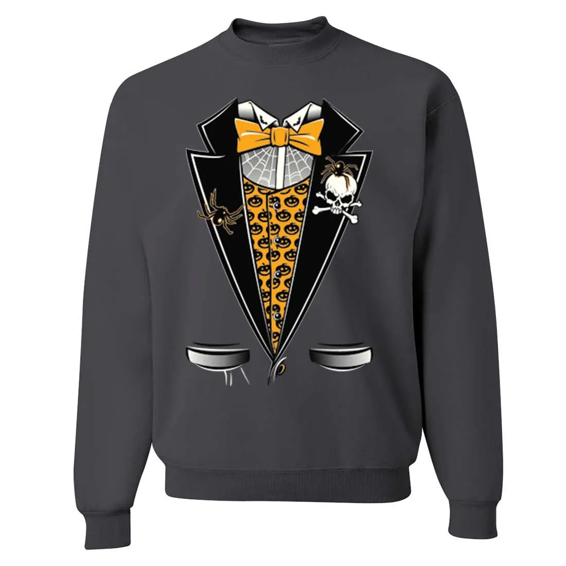 Scary Halloween Tuxedo Crewneck Sweatshirt