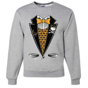 Scary Halloween Tuxedo Crewneck Sweatshirt