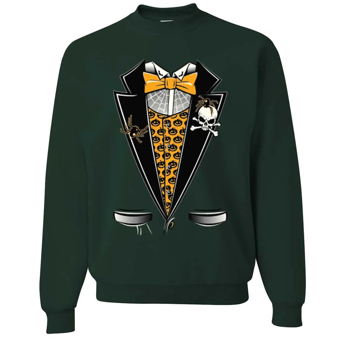 Scary Halloween Tuxedo Crewneck Sweatshirt