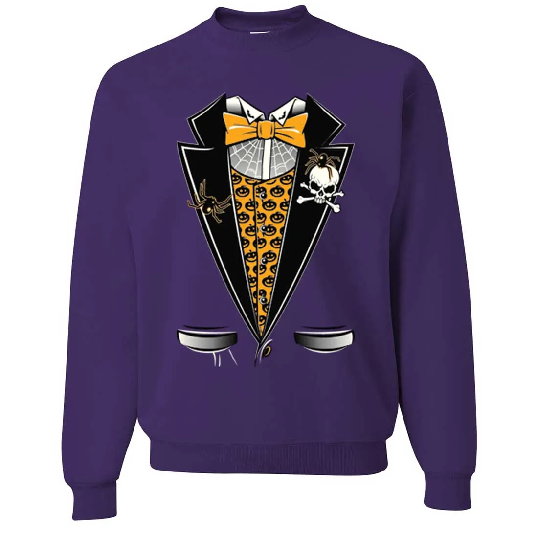 Scary Halloween Tuxedo Crewneck Sweatshirt