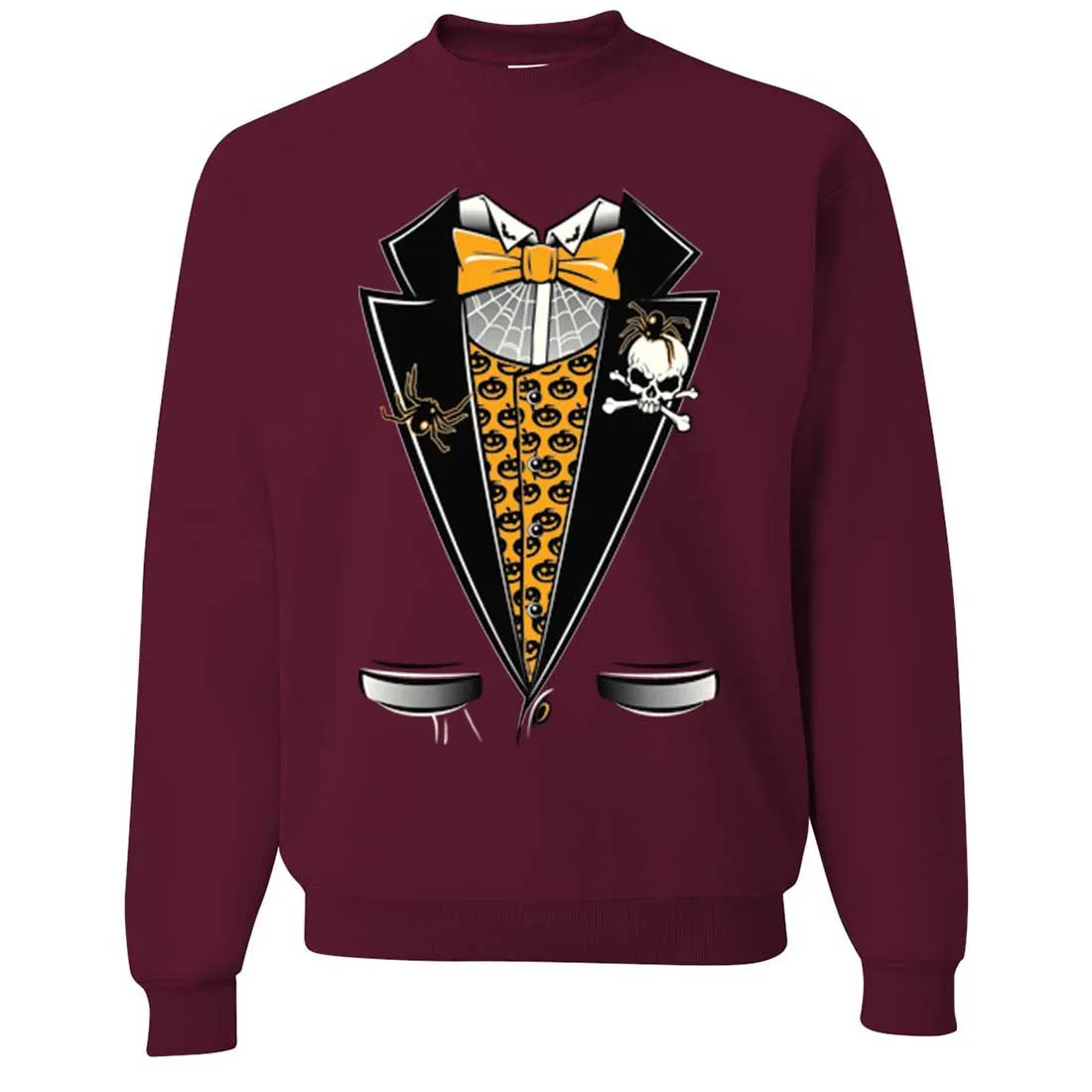 Scary Halloween Tuxedo Crewneck Sweatshirt
