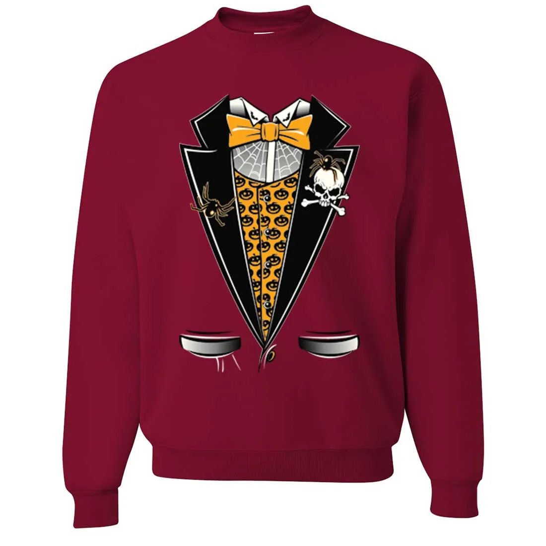 Scary Halloween Tuxedo Crewneck Sweatshirt