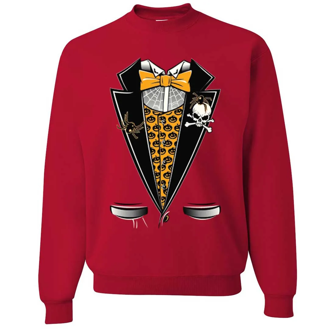 Scary Halloween Tuxedo Crewneck Sweatshirt