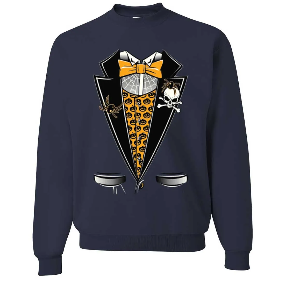 Scary Halloween Tuxedo Crewneck Sweatshirt