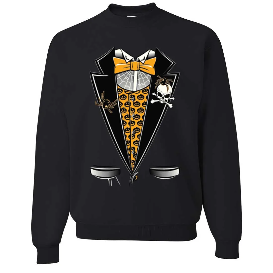 Scary Halloween Tuxedo Crewneck Sweatshirt