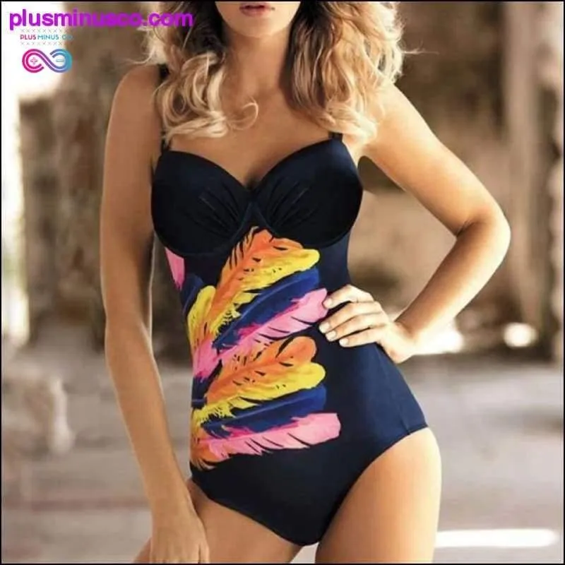 Sexy Striped Floral One Piece Large Swimsuits