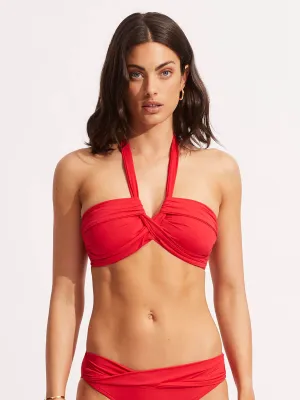 SF Collective Halter Bandeau in Chilli Red