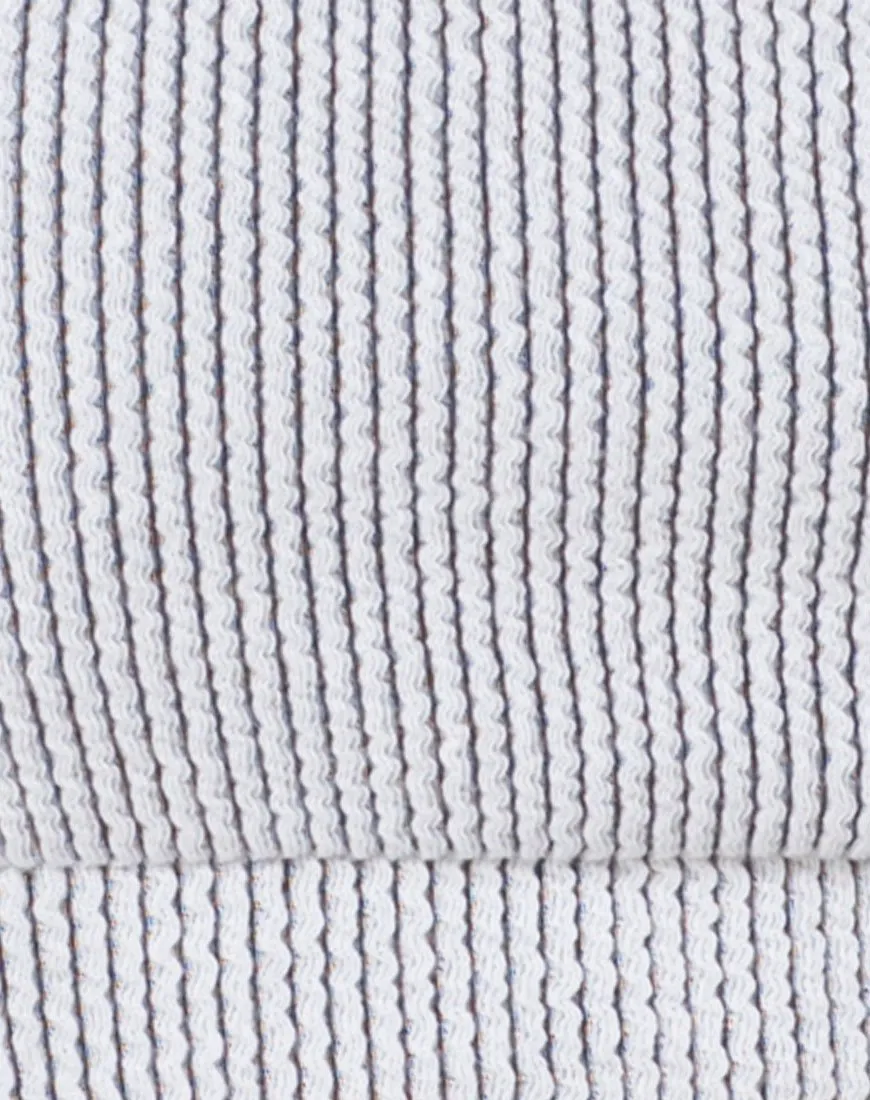 Shani Bikini Top in Crinkle Rib White