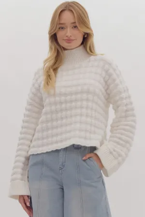 Shelly -Textured long sleeve turtleneck