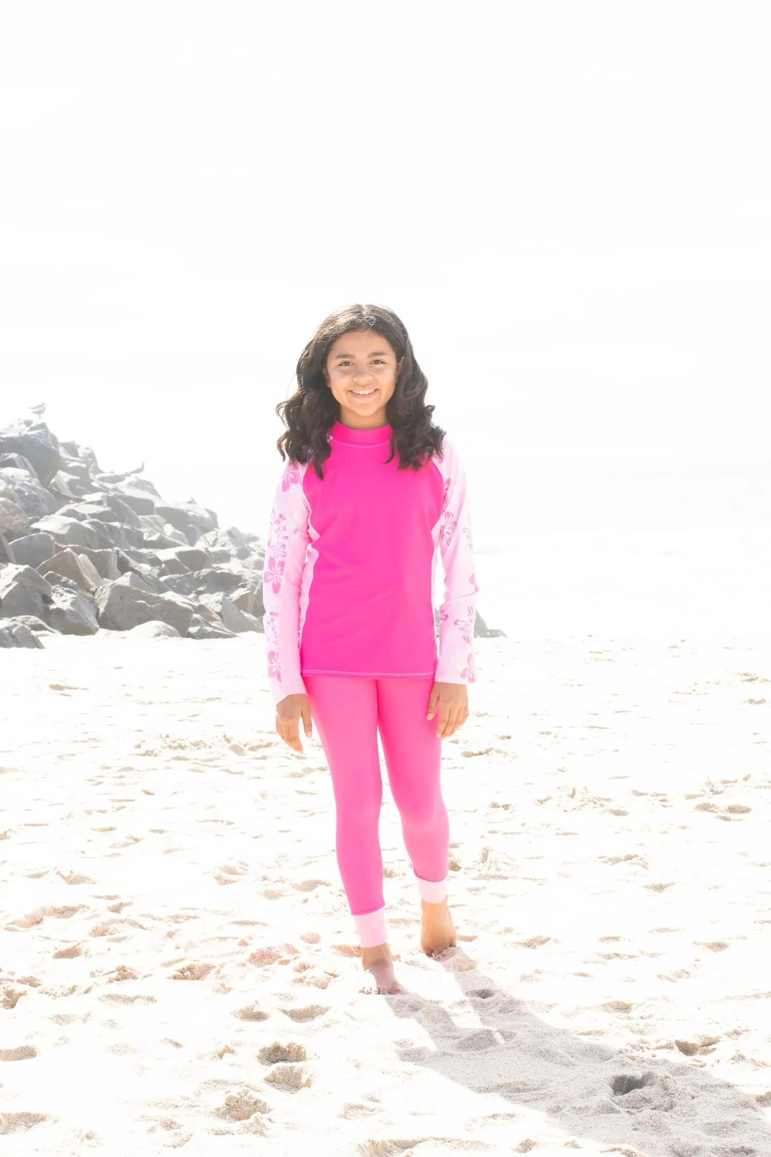 Shoreline Rash Guard & Swim Legging - Malva