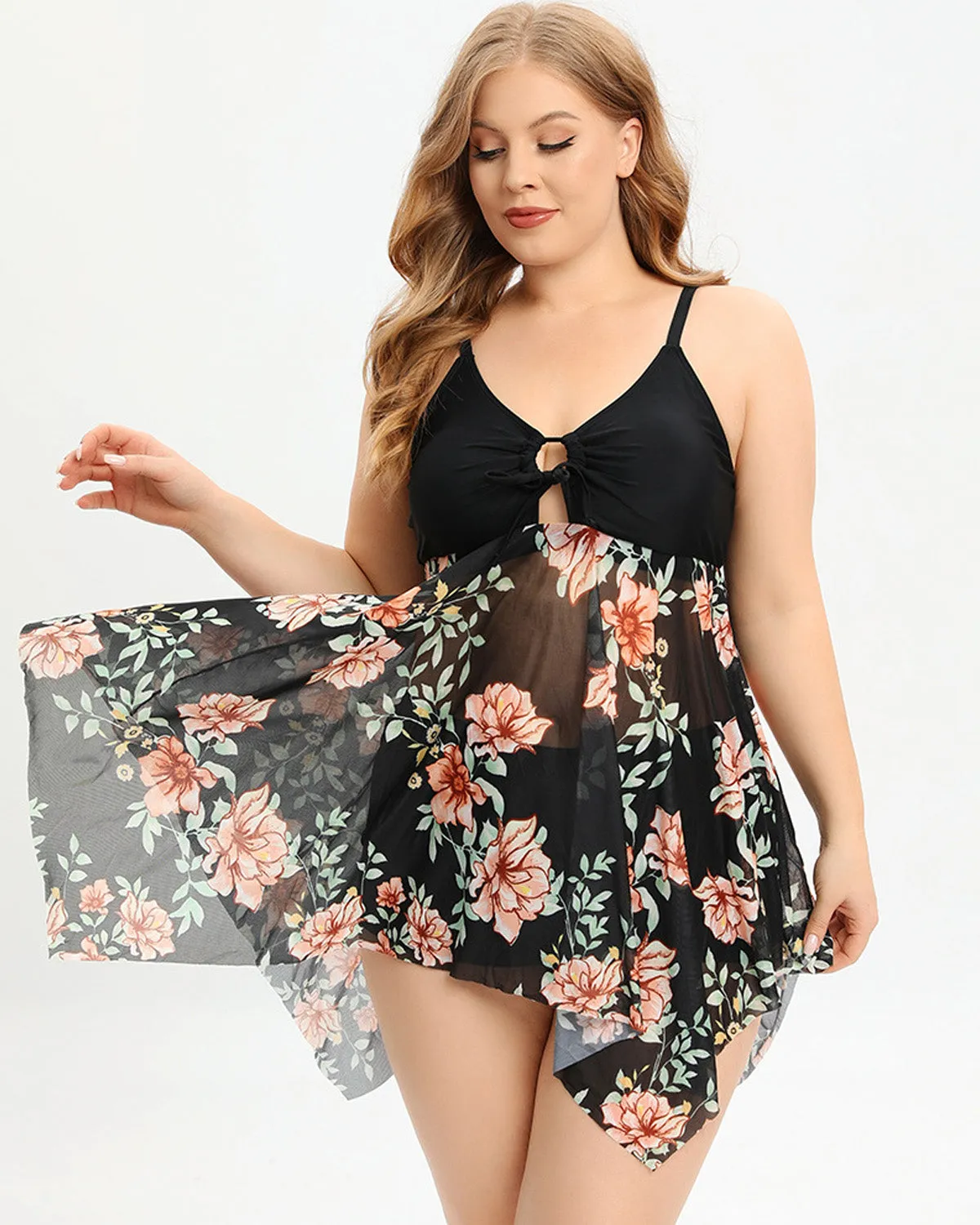 SLIM® Plus Size Tankinis Set Swimdress
