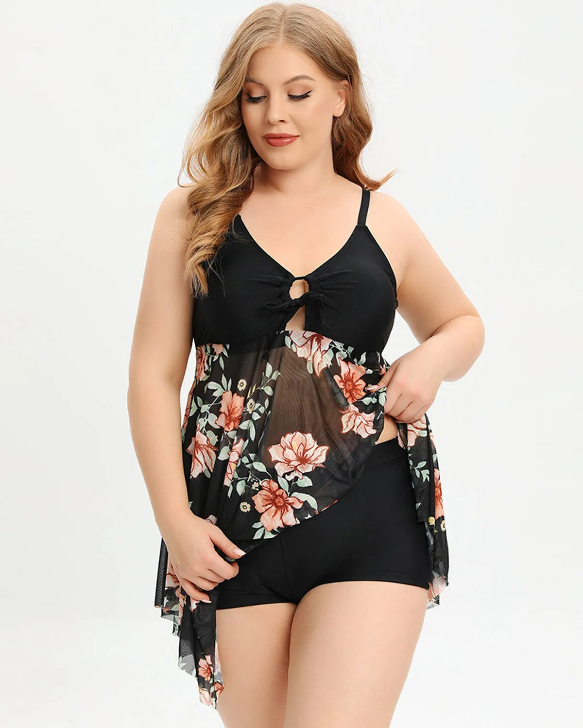 SLIM® Plus Size Tankinis Set Swimdress
