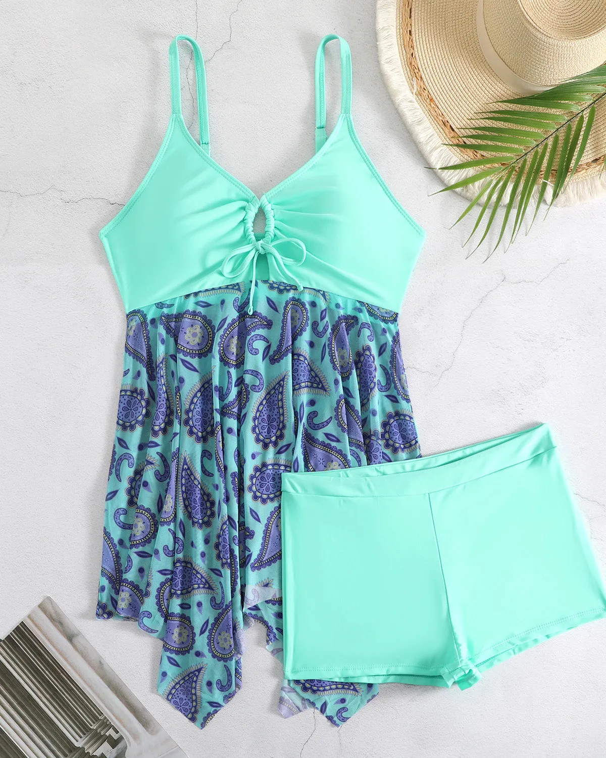 SLIM® Plus Size Tankinis Set Swimdress