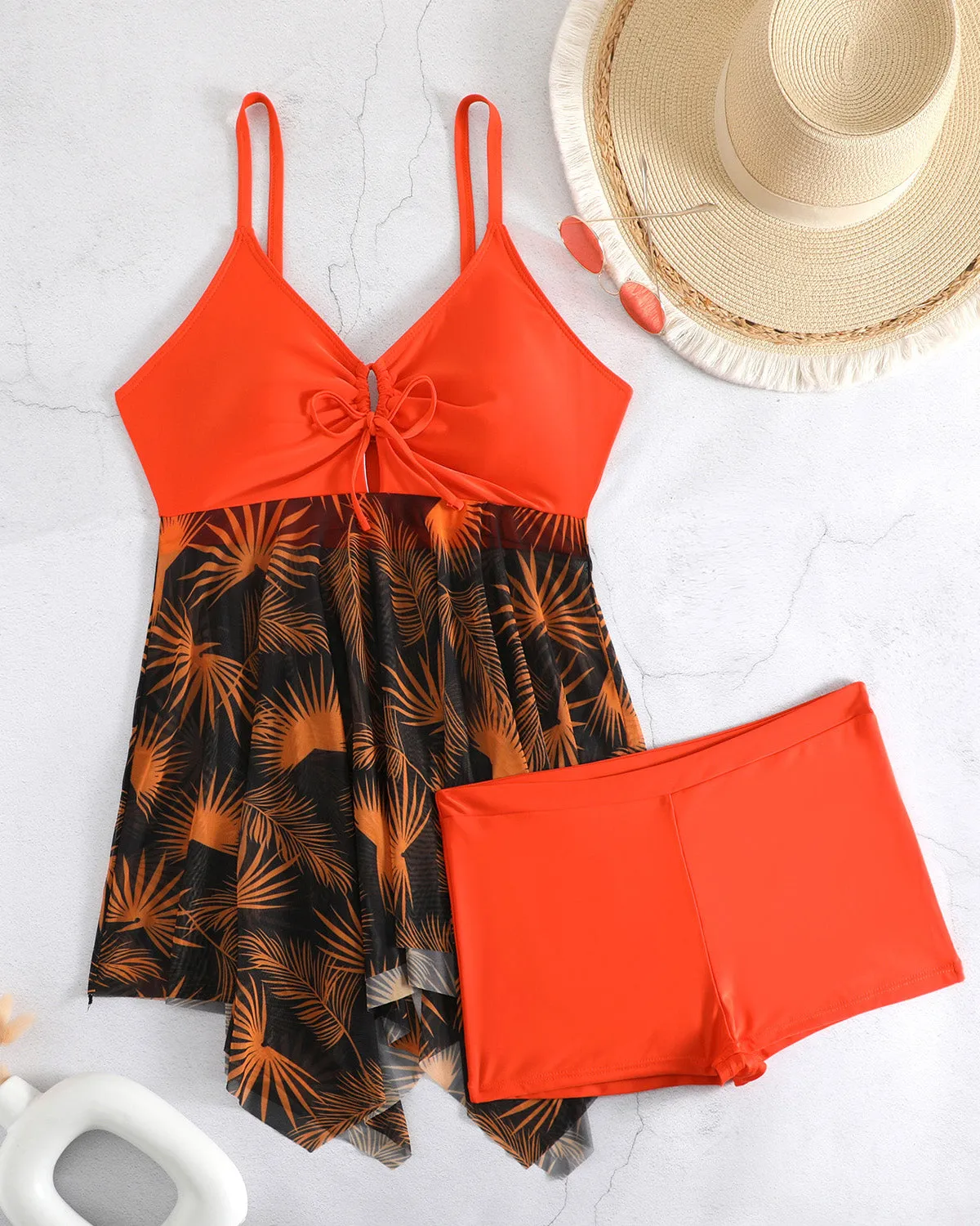 SLIM® Plus Size Tankinis Set Swimdress