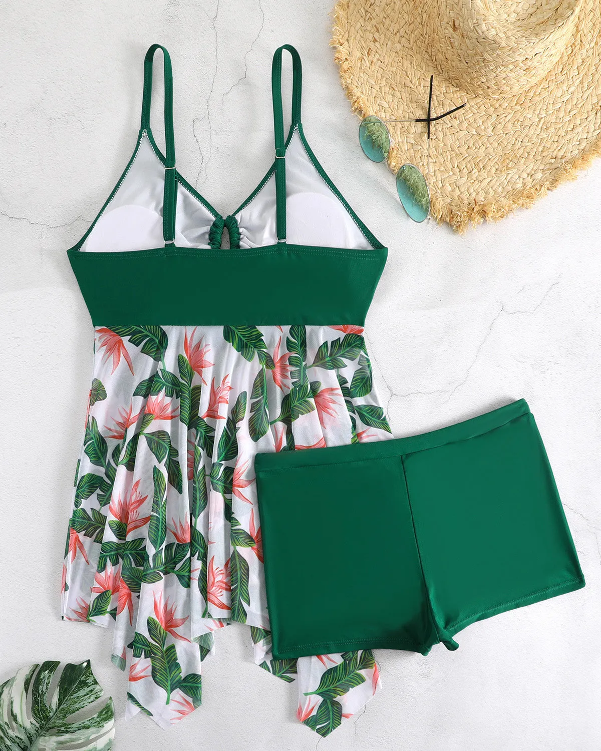SLIM® Plus Size Tankinis Set Swimdress