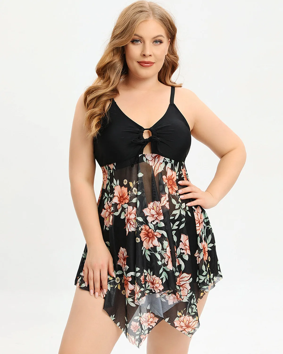 SLIM® Plus Size Tankinis Set Swimdress