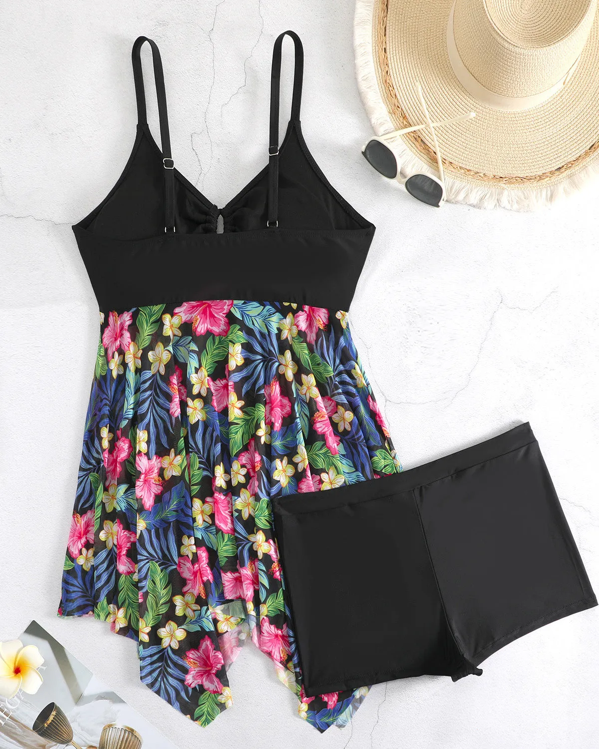 SLIM® Plus Size Tankinis Set Swimdress