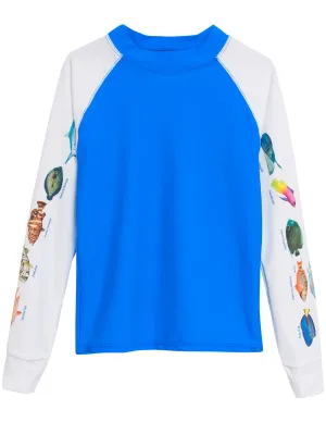 Snorkel Caribbean Fish ID Rash Guard - Royal