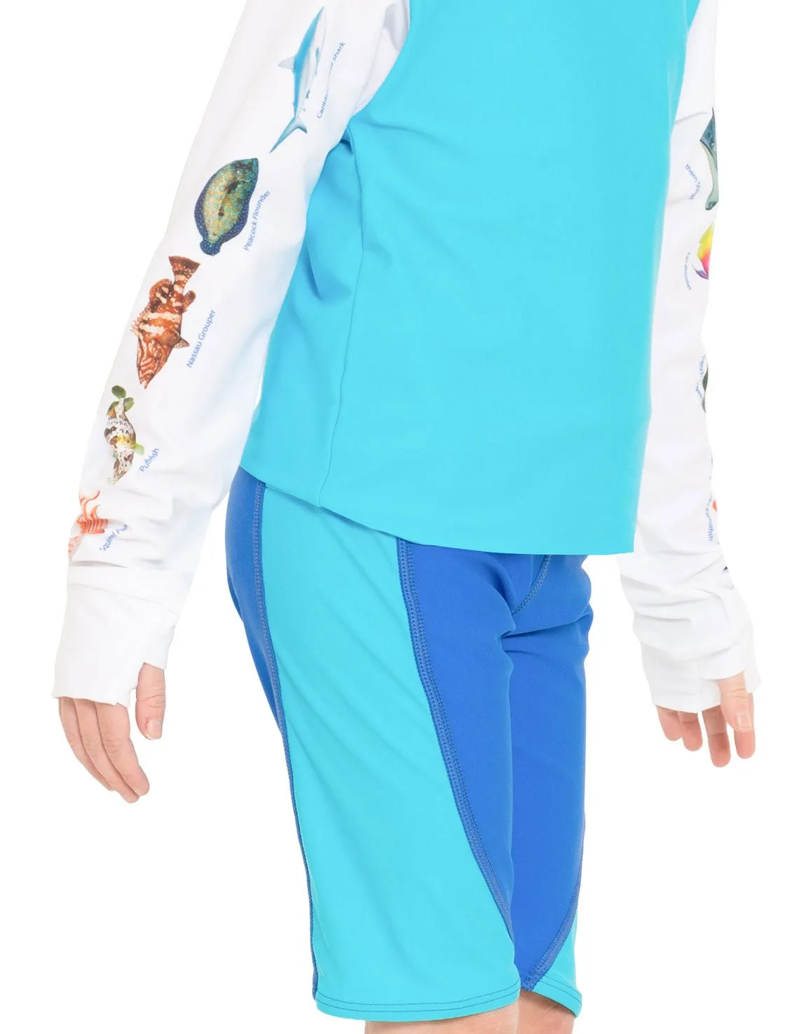 Snorkel Caribbean Fish ID Rash Guard - Royal
