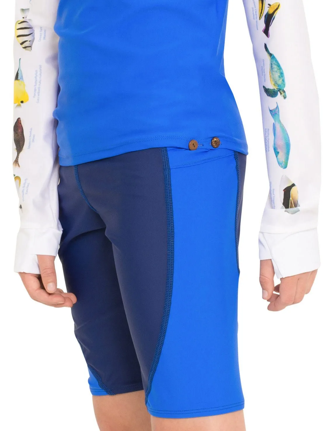 Snorkel Hawaii Fish ID Rash Guard - Neon Green