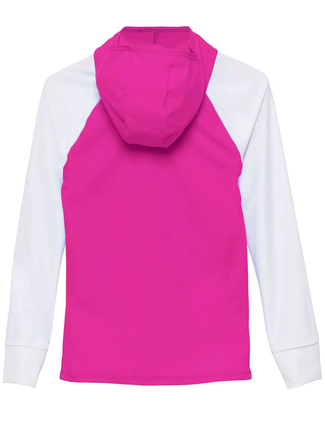 Snorkel Hoodie Rash Guard - Caribbean Fish ID - Fuchsia