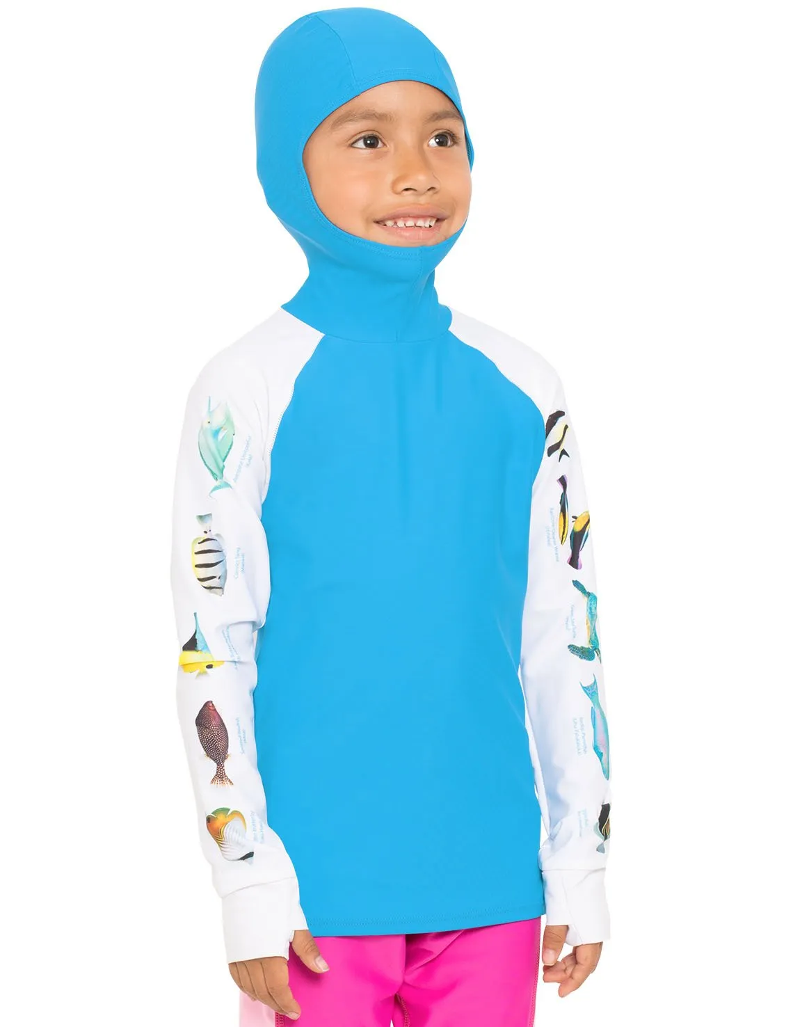 Snorkel Hoodie Rash Guard - Caribbean Fish ID - Hawaii