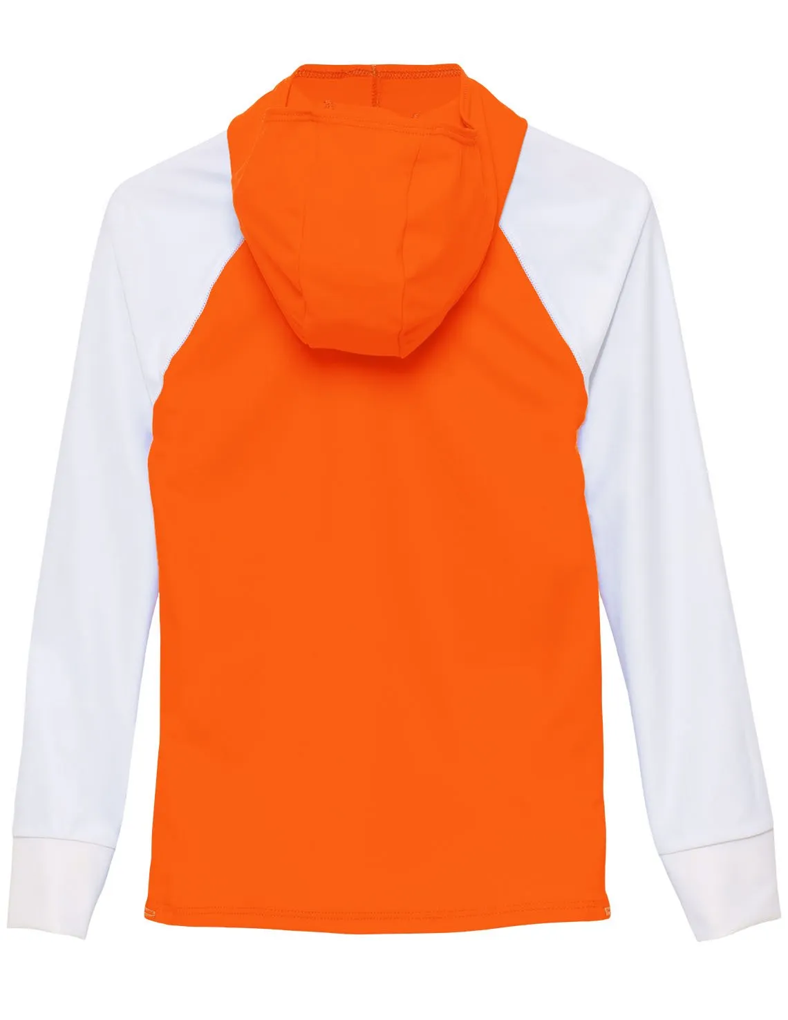 Snorkel Hoodie Rash Guard - Caribbean Fish ID - Orange