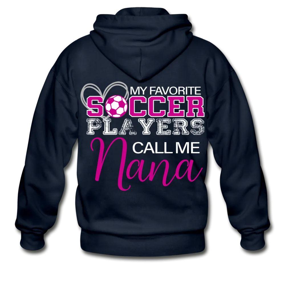 soccer nana Gildan Heavy Blend Adult Zip Hoodie