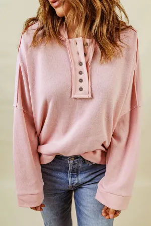 Solid Patchwork Trim Hoodie