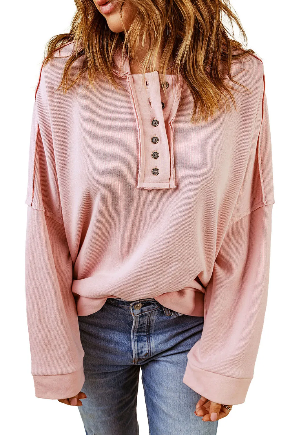 Solid Patchwork Trim Hoodie