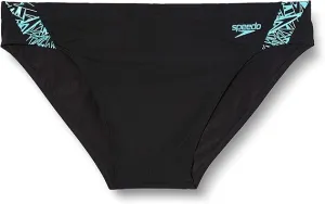 Speedo Boom Splice Mens Swim Brief - Black