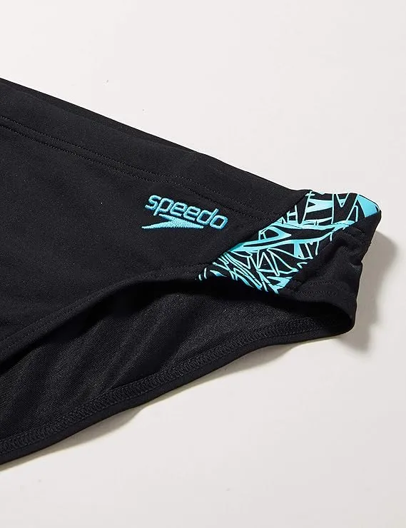 Speedo Boom Splice Mens Swim Brief - Black