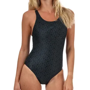 Speedo Boomstar Allover Muscleback Womens Swimsuit - Black