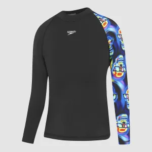Speedo Boys Boom Skull Long Sleeve Rash Top