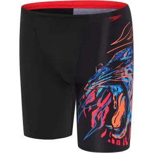 SPEEDO BOYS GROWL JAMMER BLACK ORANGE RED