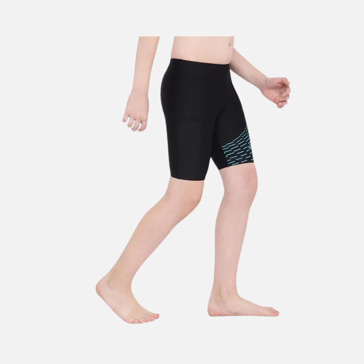 Speedo Boy's Medley Logo Jammer -Black/Aquarium
