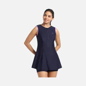 Speedo Closedback With Boyleg Women's Swim dress -True navy/Sweet Purple