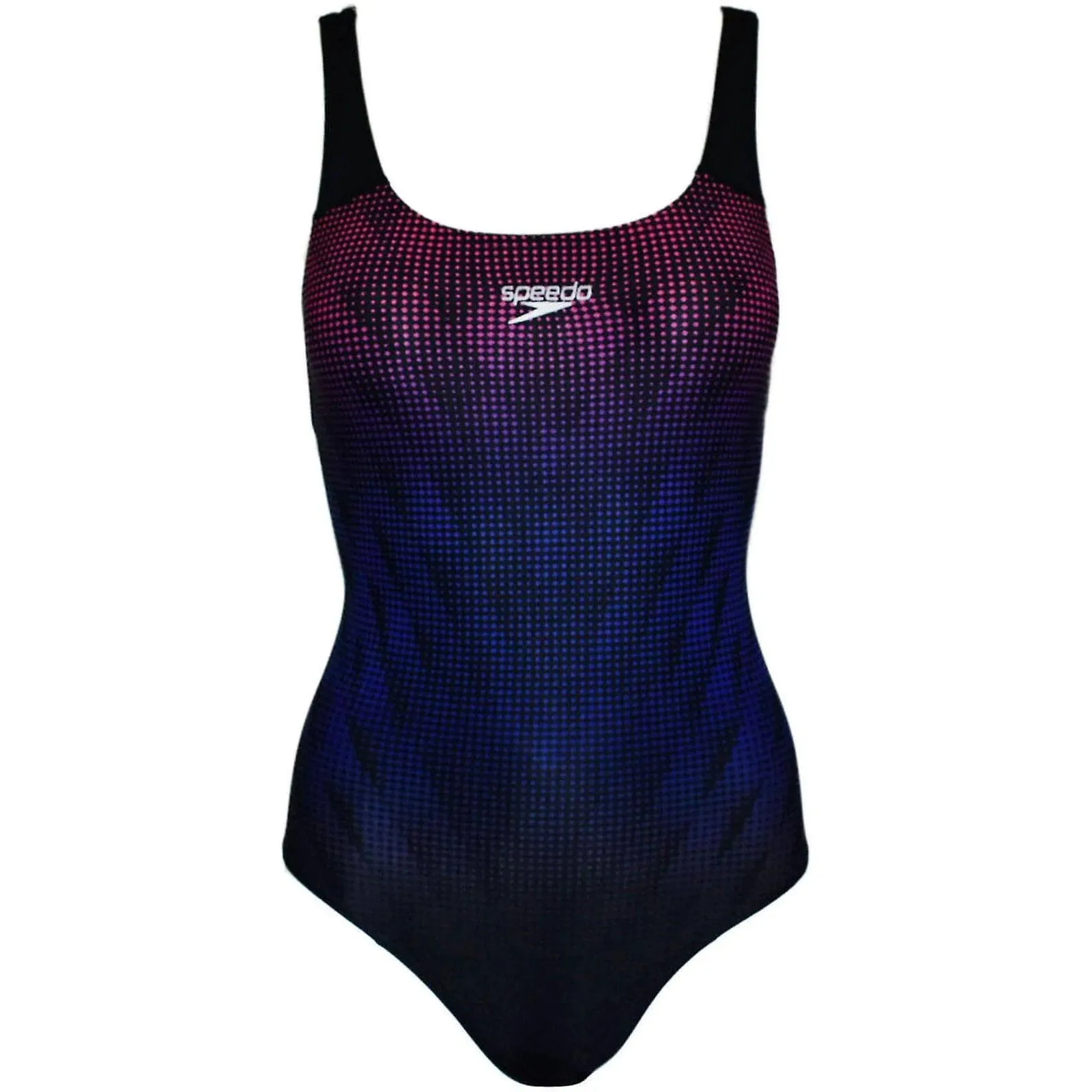 Speedo Digital Placement Powerback Womens Swimsuit - Black