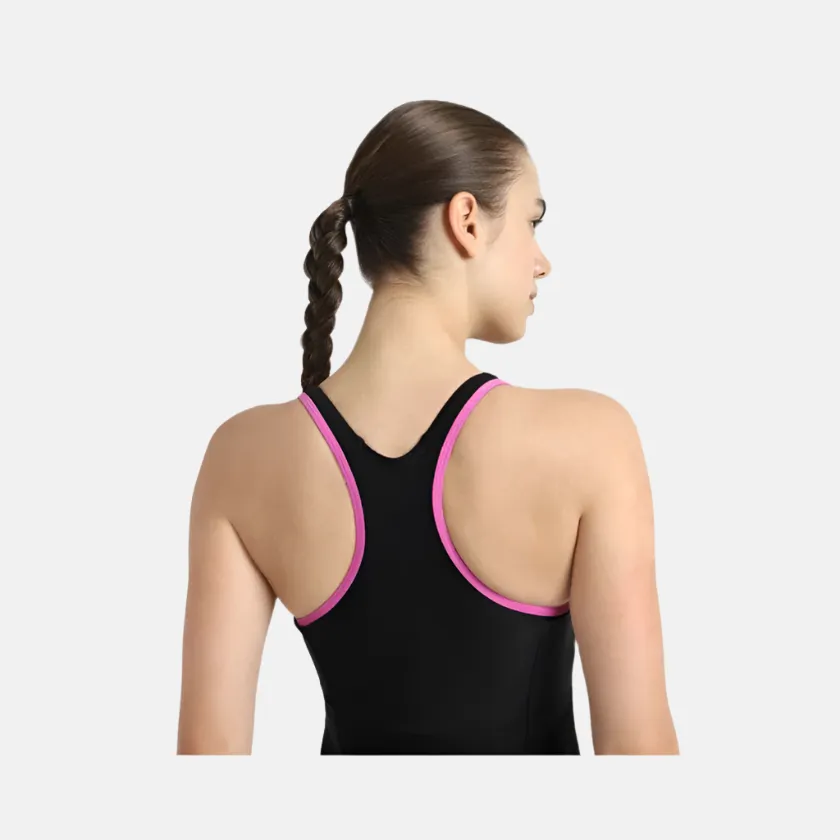 Speedo Endurance 10 Raceback Women's Swimdress With Boyleg -Black/Noen Violet