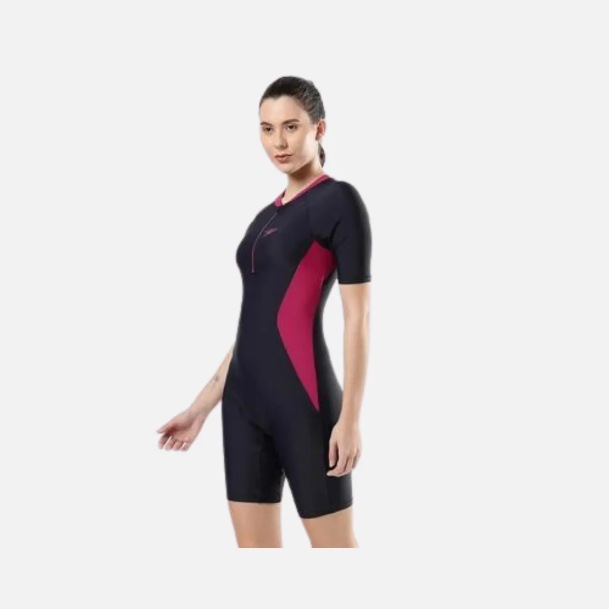 Speedo Essential Panel Women's Kneesuit Swimwear -True navy/Berry