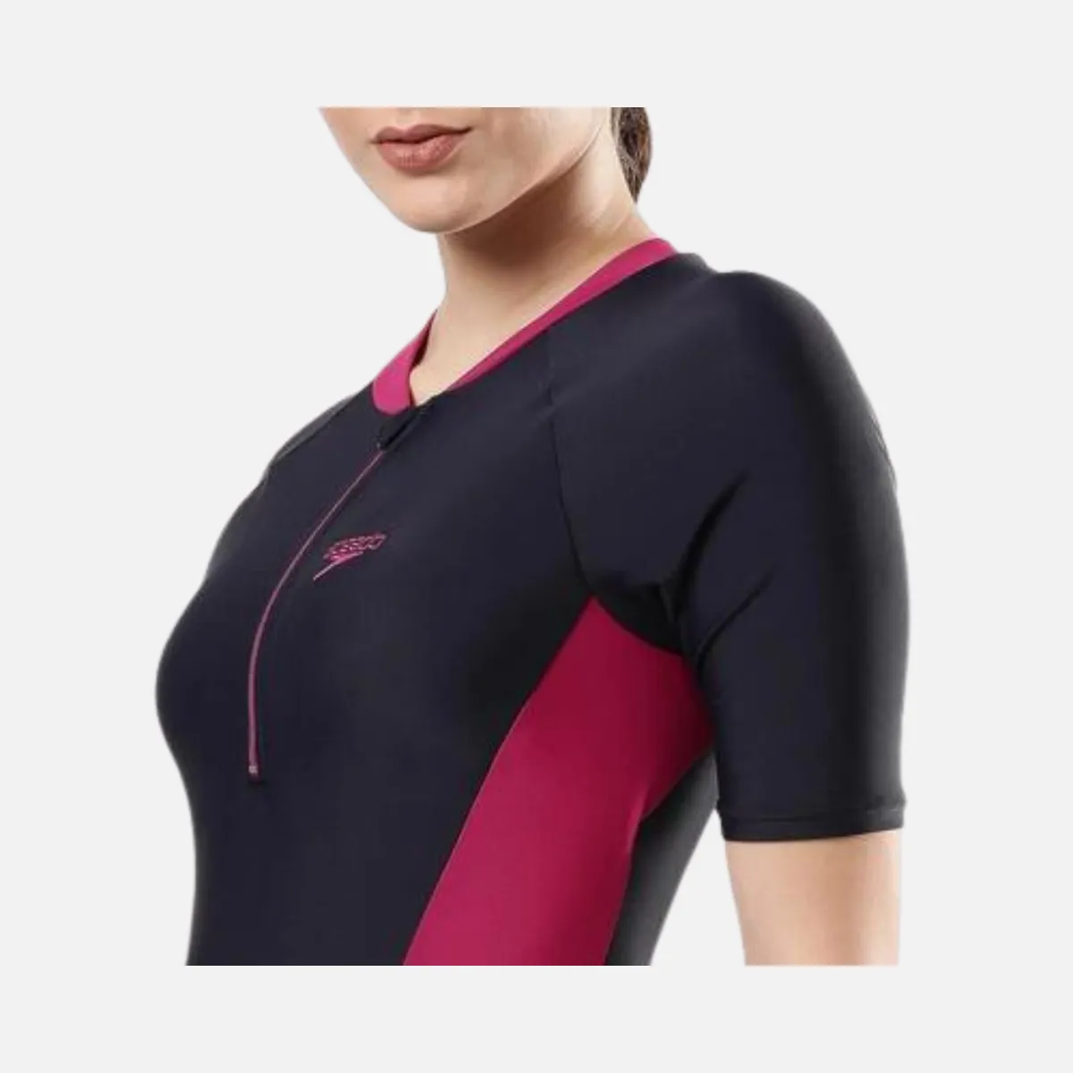 Speedo Essential Panel Women's Kneesuit Swimwear -True navy/Berry