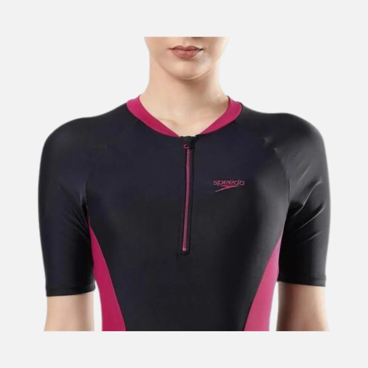 Speedo Essential Panel Women's Kneesuit Swimwear -True navy/Berry