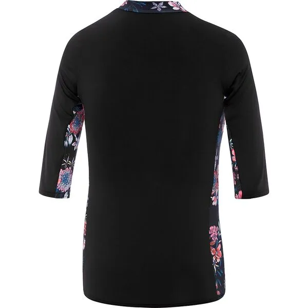 SPEEDO GIRLS 3/4 SLEEVE HALF ZIP RASHIE